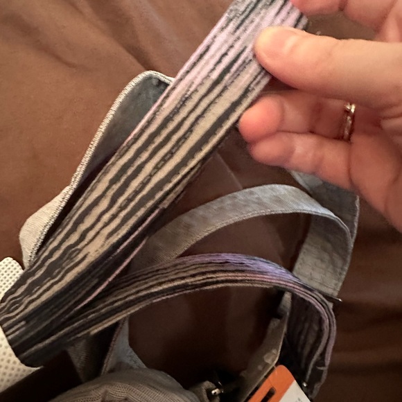 NWT Lug Silver Quilted Flapper Crossbody Bag Handbag w/extra strap - Picture 6 of 7